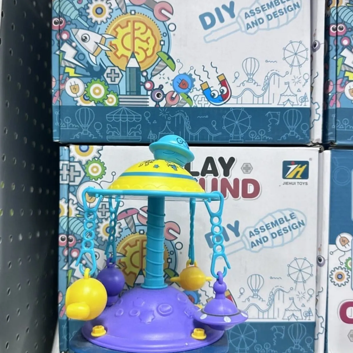 Zabawka konstrukcyjna Play Ground DIY - Karuzela z zębatkami