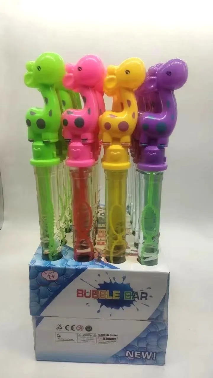 Maszynka do baniek Bubble Bar - żyrafy, mix kolorów, 24 szt.