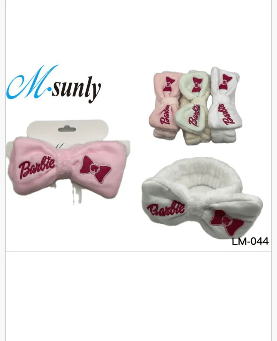 Opaska do włosów z kokardką Barbie M-sunly, pluszowa mix kolorów