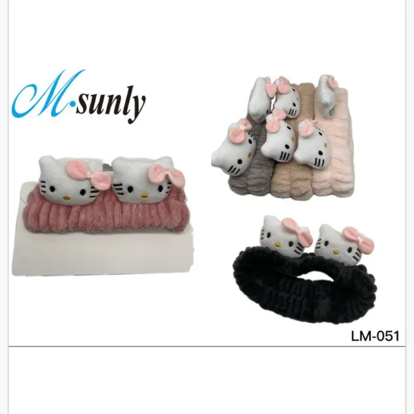 Opaska do włosów dziecięca Hello Kitty M.sunly, pluszowa, mix kolorów