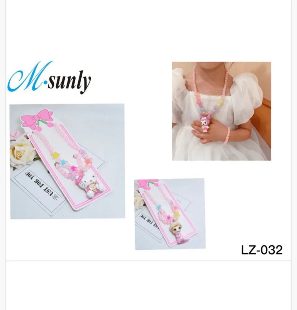 Naszyjnik dziecięcy z zawieszką kotka M-sunly LZ-032