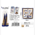 Chusta do włosów BLING 70x70 cm wzór vintage imitacja jedwabiu