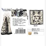 Chusta do włosów BLING 70x70 cm PK13669 wzór kareta imitacja jedwabiu