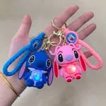 Brelok do kluczy Stitch i Angel LED świecący silikonowy 24 szt.
