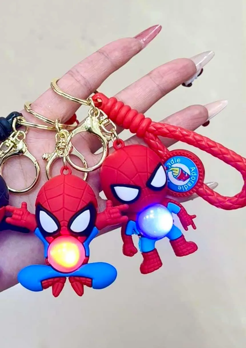 Brelok Spider-Man z Latarką LED i Paskiem, 24 szt.