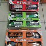 Zestaw 4 Metalowych Autek Alloy Truck Pull Back - Mix Wzorów