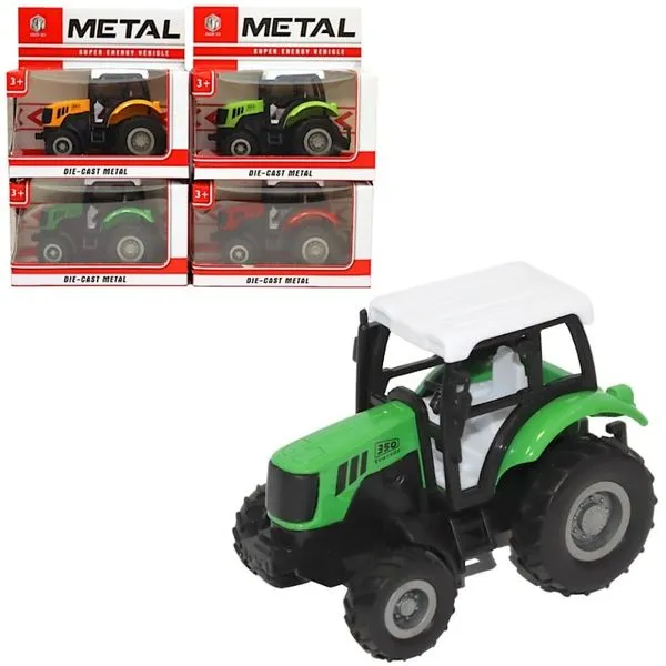 Traktor Zabawka Die Cast Metal Super Energy - Mix Kolorów, 12 szt.