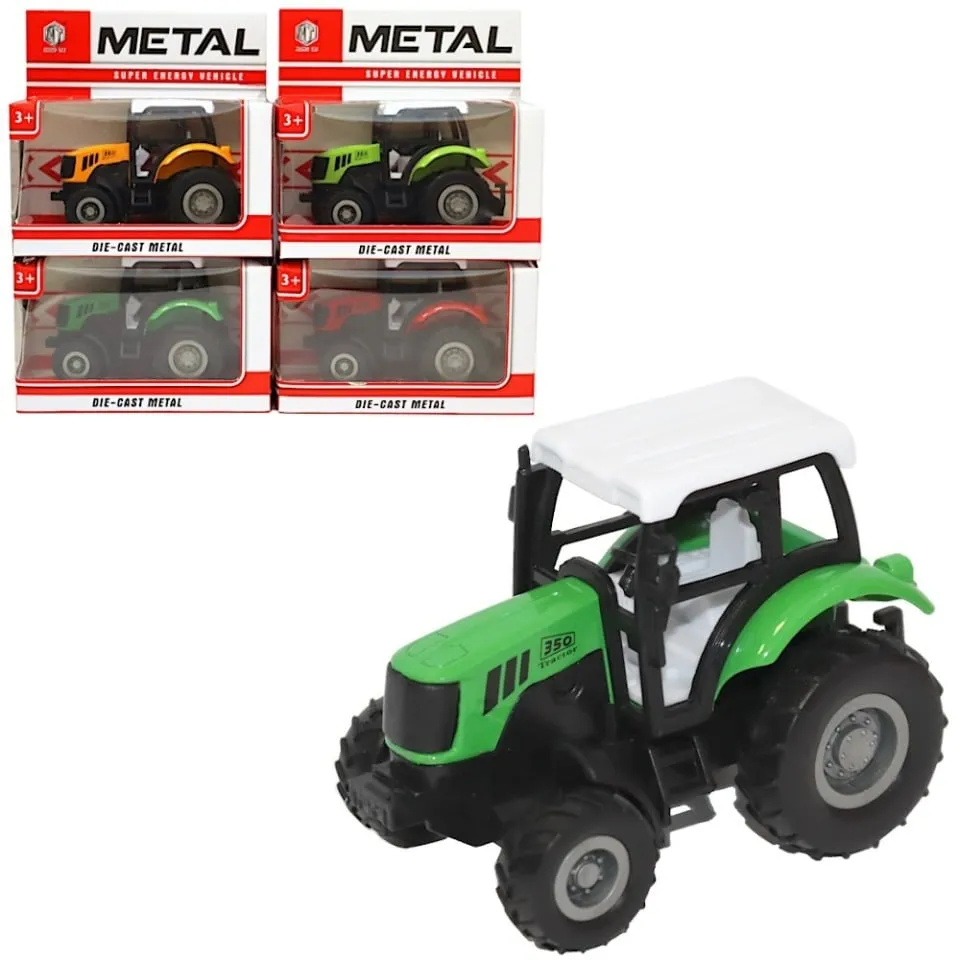 Traktor Zabawka Die Cast Metal Super Energy - Mix Kolorów, 12 szt.