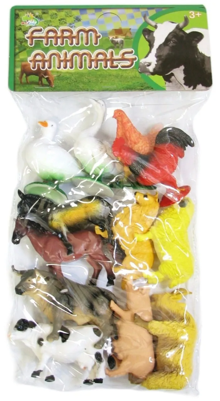 Zestaw figurek zwierzęta wiejskie Farm Animals Set 12 szt.