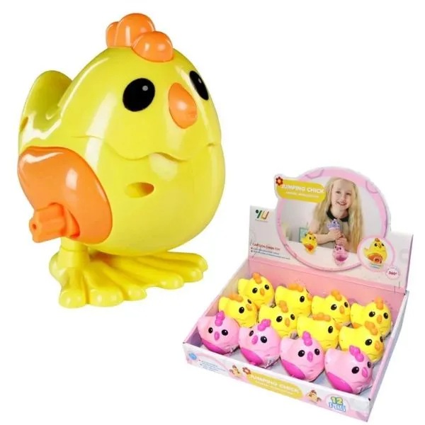 Nakręcana Zabawka Jumping Chick - Skaczący Kurczak, 24 szt.