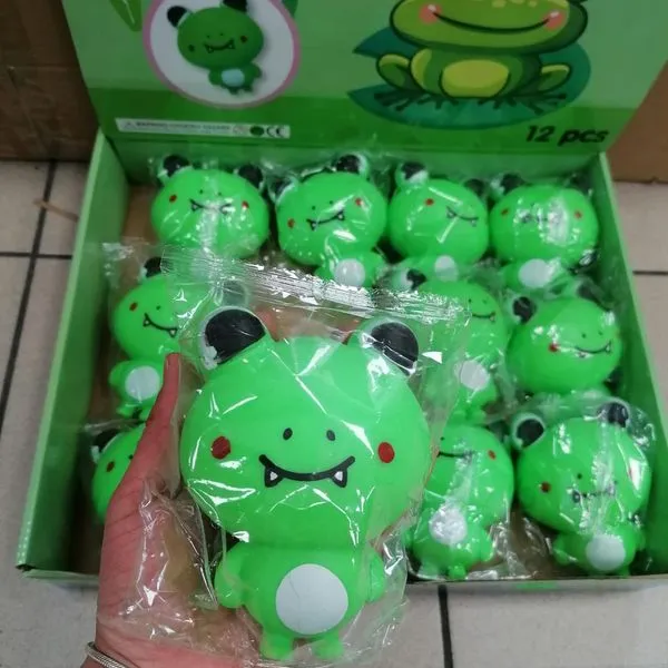 Zabawka Squeeze Gniotek Żaba Zielona, 24 szt.