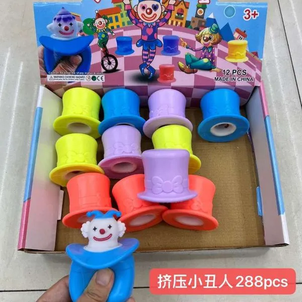 Gniotek Zabawka Decompression Toy - Klaun w Kapeluszu, 24 szt.
