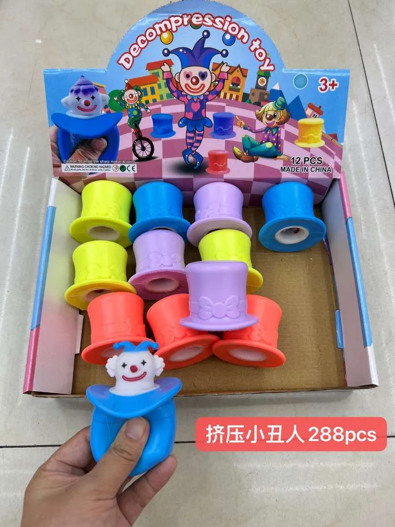 Gniotek Zabawka Decompression Toy - Klaun w Kapeluszu, 24 szt.