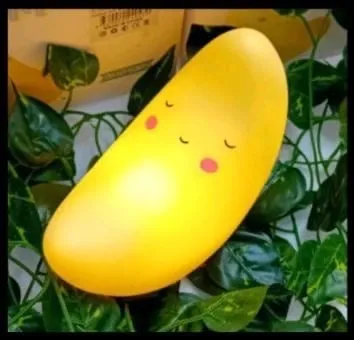 Lampka Nocna Banan Żółty z Twarzą, 12 szt.