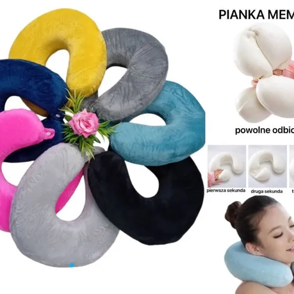 Poduszka Rogal Podróżny Pianka Memory Mix Kolorów PK13814