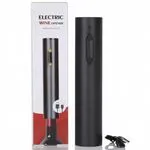 Elektryczny otwieracz do wina na USB, czarny mat - 6 szt.
