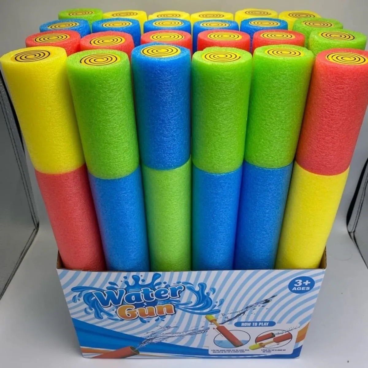 Pistolety na wodę piankowe sikawki 24 szt. mix kolorów