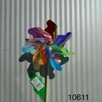Wiatraczek Ogrodowy Holograficzny na Drewnianym Patyku, 12 szt.