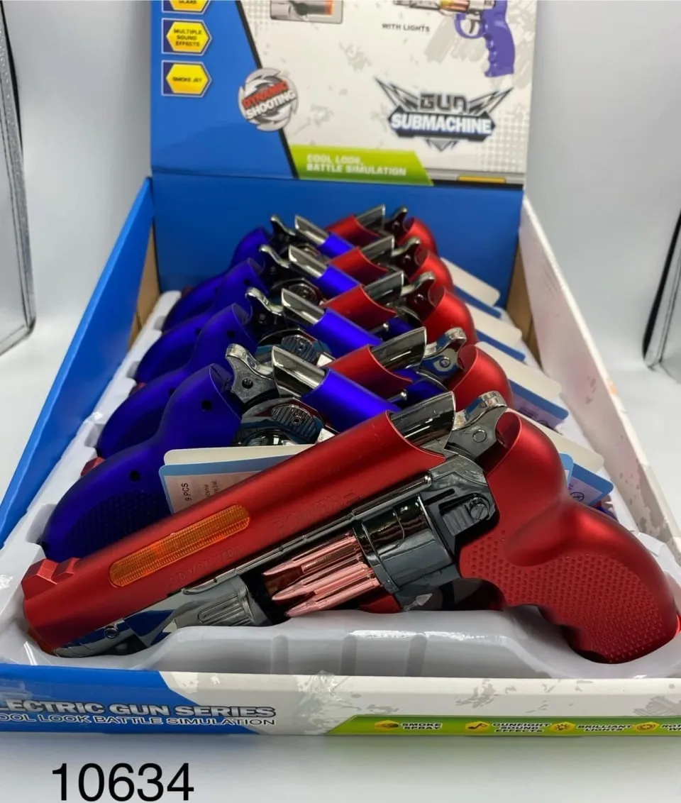 Zabawki Rewolwery Elektryczne Submachine Gun Series Dźwięk Światło 9szt