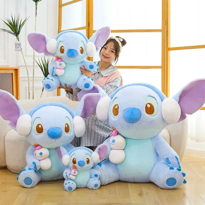 Maskotka Pluszowa Stitch Niebieski z Nausznikami 45cm