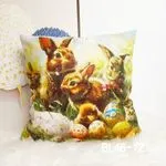 Poszewka na poduszkę Wielkanoc 40x40cm zajączki pisanki