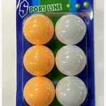 Zestaw piłek do tenisa stołowego 6PCS Sport Line białe i pomarańczowe