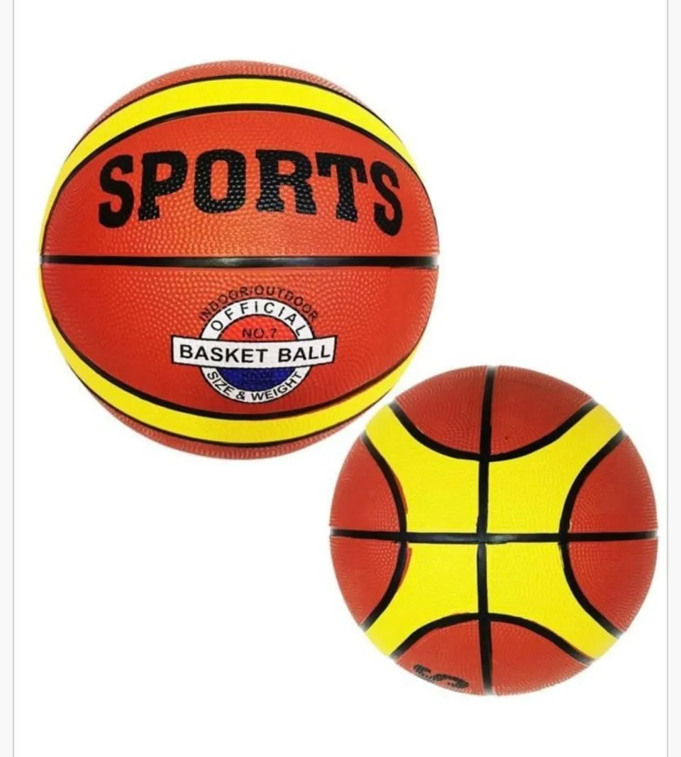 Piłka do Koszykówki Rozmiar 7 Pomarańczowo-Żółta SPORTS