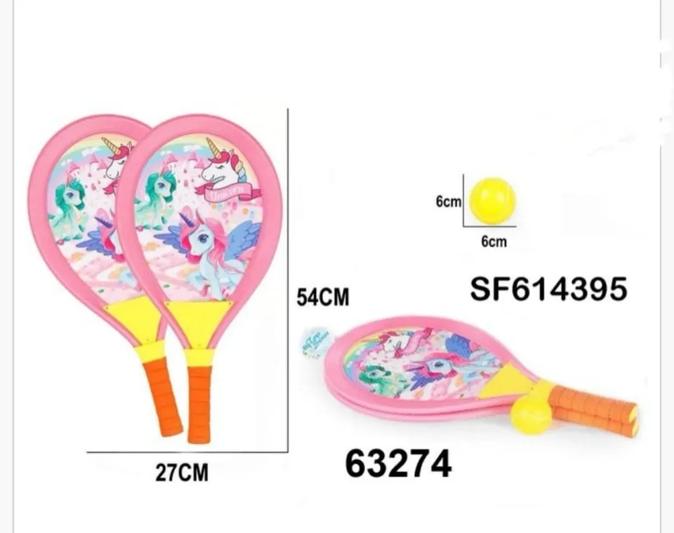 Zestaw do badmintona Jednorożec 54cm 2 rakietki + piłka