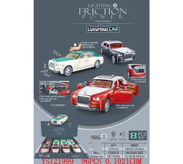 Zabawka Samochód z napędem i światłem 16.8cm Luxurious Car Light Music