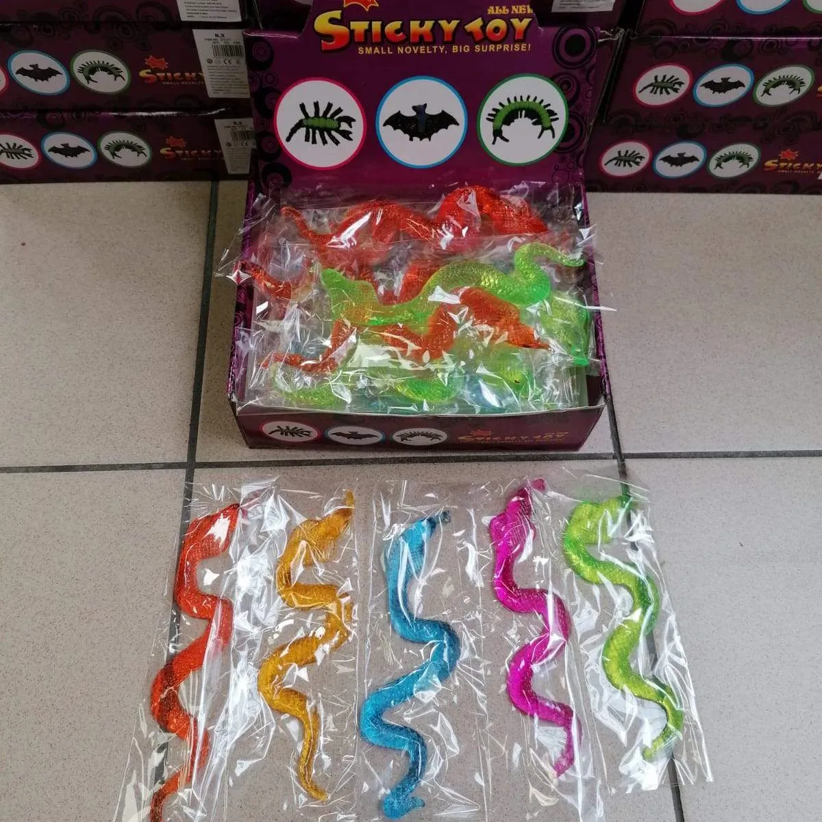 Zabawka Squeeze Sticky Toy Wąż Elastyczny Mix 45 szt.