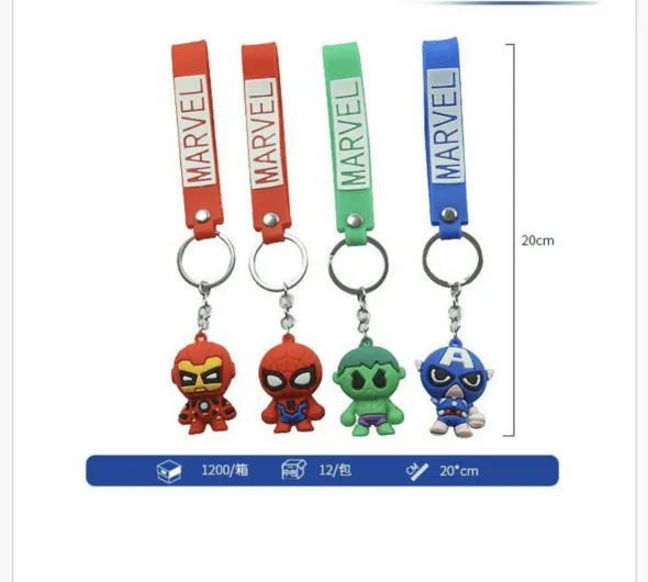 Brelok Marvel Figurka 3D Iron Man Spider-Man Hulk Captain 20cm 24szt