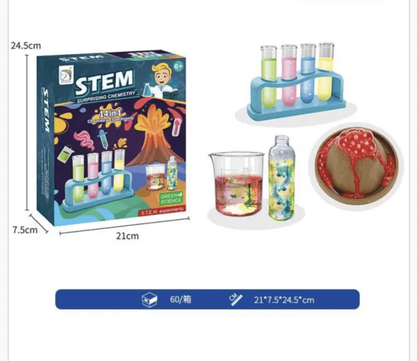 Zabawka STEM Surprising Chemistry 14in1 Zestaw Doświadczeń 21x24,5cm