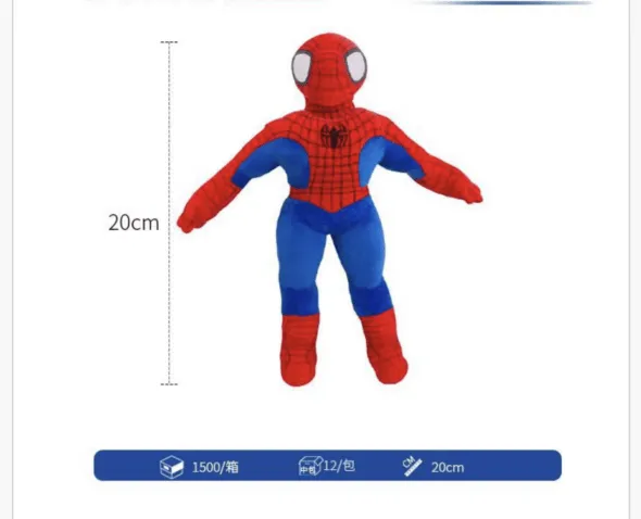 Maskotka Pluszowa Spiderman 20cm Czerwono-Niebieska