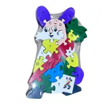 Zabawki Drewniane Rabbit - Edukacyjne Puzzle Alfabet dla Dzieci