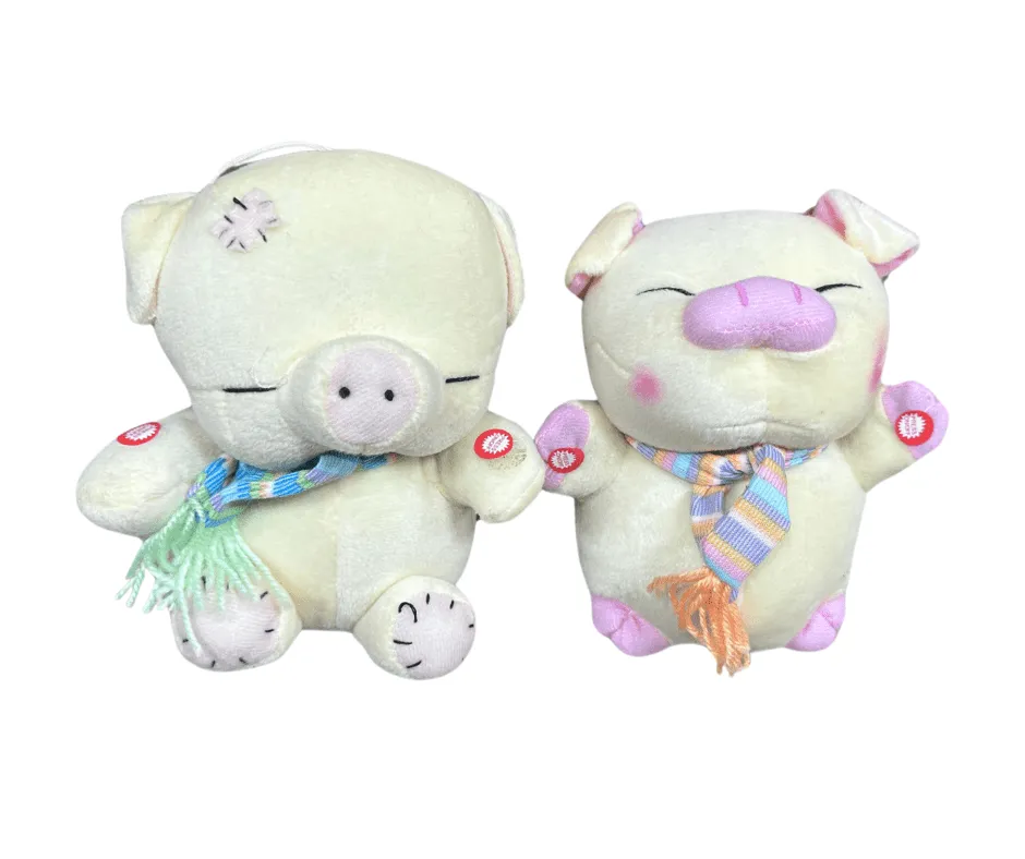 Maskotka Pluszowa Świnka 6cm na Baterie Muzyczna Mix