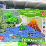 Magnetyczny Tor Dino Track Puzzle z Autkiem 6 szt.