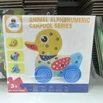 Drewniana Kaczka Animal Alphanumeric Carpool Series - Układanka 6szt
