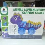 Drewniana układanka Dinozaur Animal Alphanumeric Carpool Series