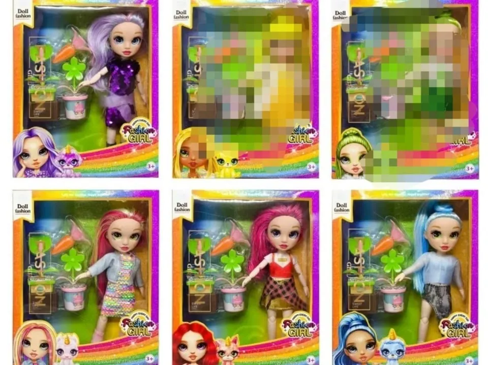 Zestaw Lalki Fashion Girl z akcesoriami, mix kolorów, 6 szt.