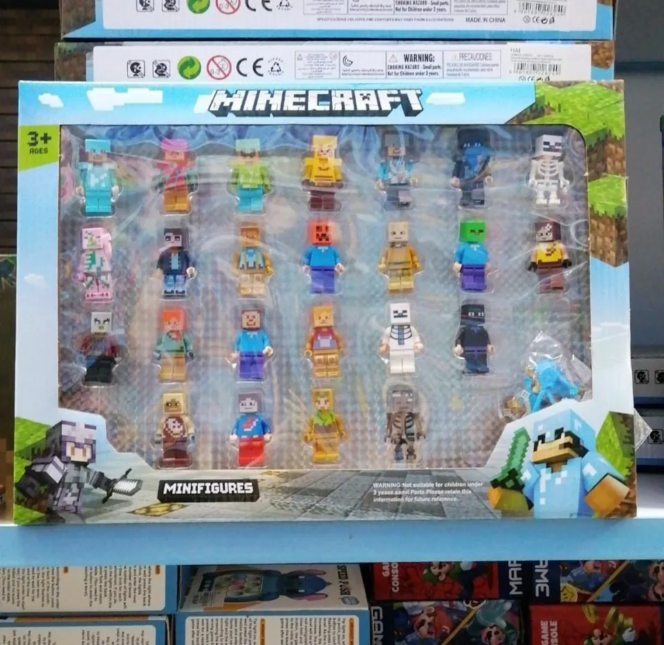 Zabawki Figurki Minecraft Duży Zestaw Kolekcjonerski Minifigurek