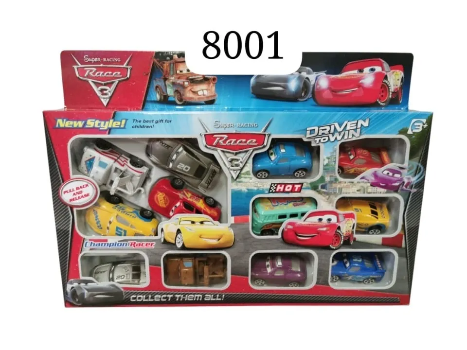 Zestaw Super Racing Driven to Win - 10 Autek z Napędem Pull Back