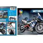 Klocki Motocykl Wyścigowy JIQILE NO.4716 426PCS - Niebieski