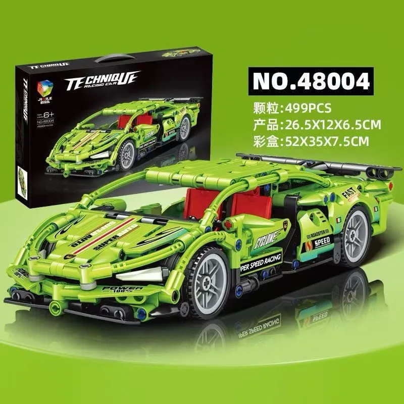 Klocki Samochód Wyścigowy TechniLife 499PCS Zielony NO.48004