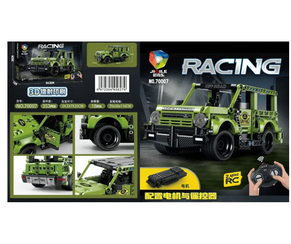 Klocki Samochód Terenowy 353PCS RC JIQILE Zielony