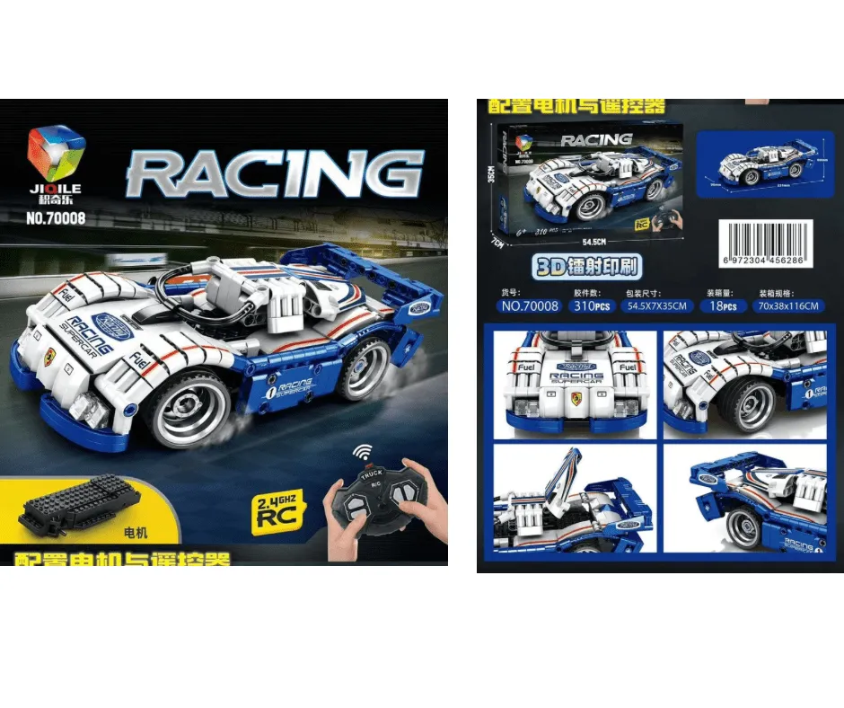 Klocki Samochód Wyścigowy 310PCS RC JIQILE 70008