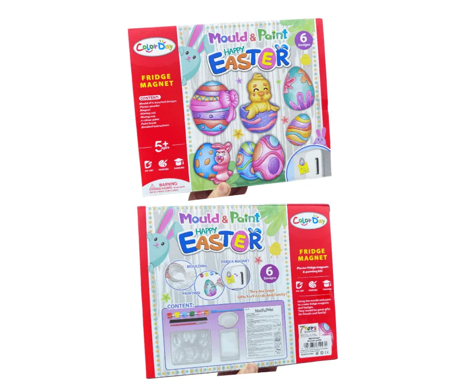 Zestaw kreatywny Mould & Paint Happy Easter - Magnesy gipsowe 6 szt