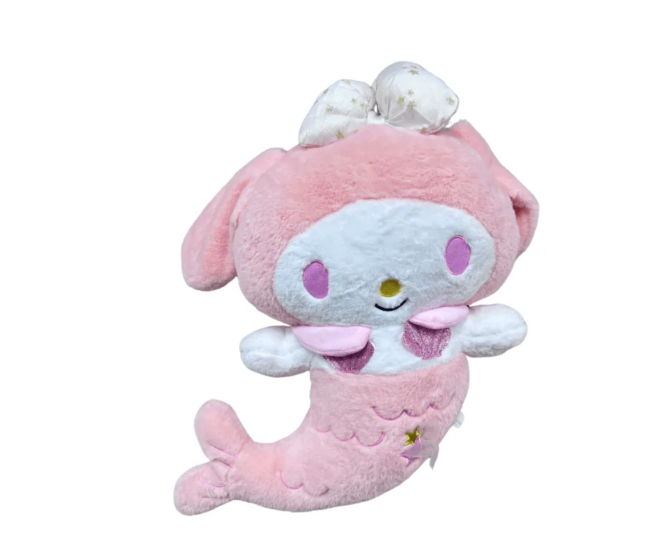 Maskotka Pluszowa Syrenka Różowa z Kokardą 38cm