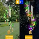 Lampka Dekoracja Solarna Kolibry Dzwonki Wietrzne LED 6szt