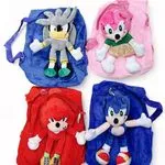 Plecak Sonic pluszowy z maskotką 3D mix wzorów 6 szt