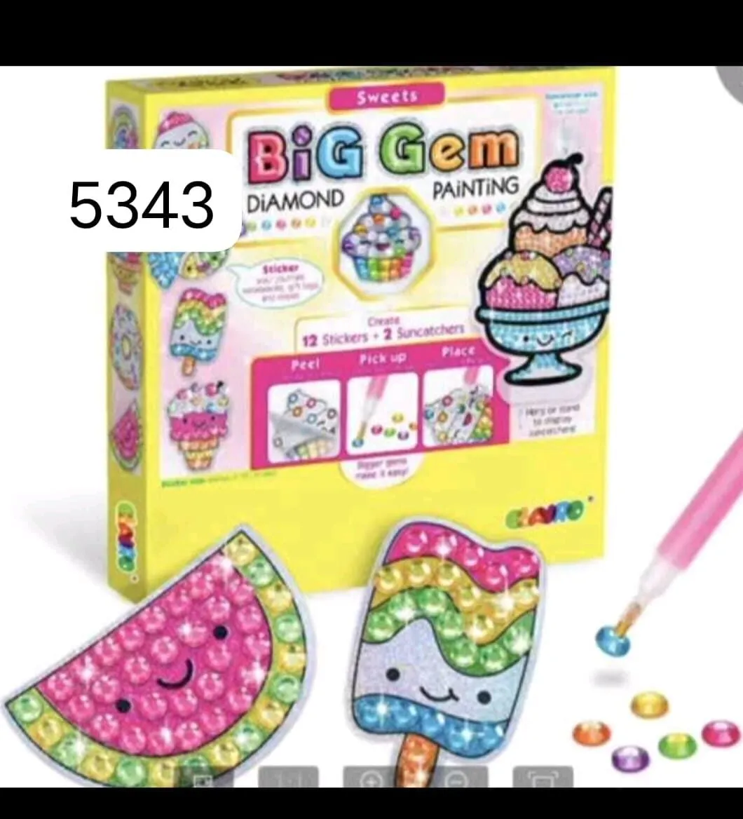 Wyklejanka Diamentowa Big Gem Sweets 12 Naklejek 6szt